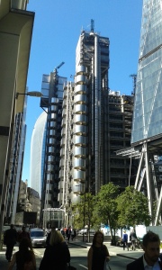 The Lloyd's building in London, UK